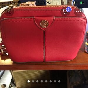Anne Klein Vibrant Red Crossbody Bag